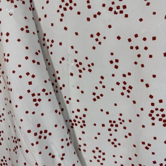 Hayden the Leslie Shirt-Dots Scoop Neck Cream Boho Blouse Size 2XL-3XL - Picture 4 of 13